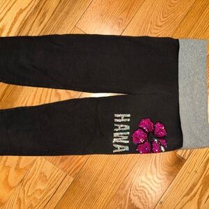 Hawaii PINK Victoria's Secret Black and cropped leggings Sequin Limited Edition